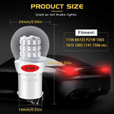 LOPEE-10~30V DC 1156 LED Bulb Red Bright 1156 Bulb Replacement for 1141 1003 7506 P21W LED Tail Light,Stop Lights,Third Brake Lights RV Camper Light Bulbs, 39PCS 3014 Chips, Non Polarity, Pack of 2